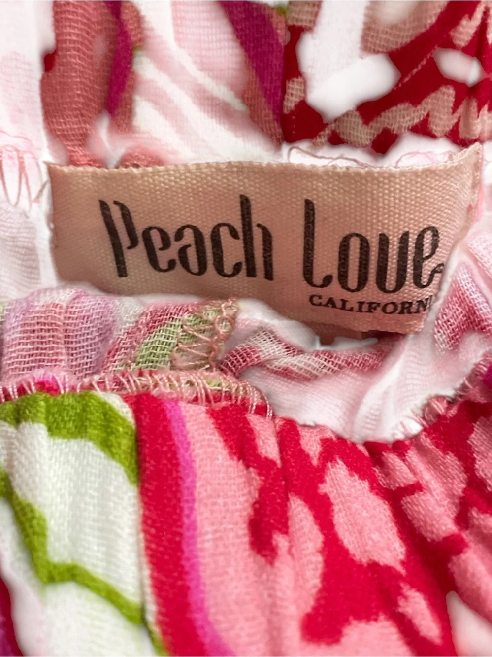 Peach Love SAY ALOHA RED TROPICAL GAUZE SHIRT/SHORTS SET